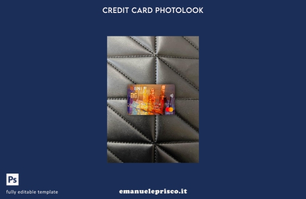 modello frontale photolook mastercard della banca indonesiana stile verificato N
